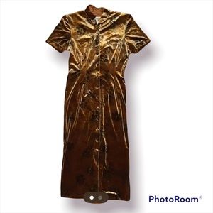 VintageVelvet Maxi Dress
